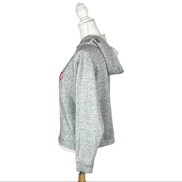 PINK Victoria's Secret Collegiate Rutgers University Grey Key Hole Sweatshirt - Picture 8 of 10